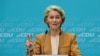 European Commission President Ursula von der Leyen gestures as she addresses a press conference following a leadership meeting of the CDU party in Berlin, Feb. 19, 2024. She announced her bid for a second term as chief of the European Commission.
