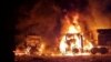 Sejumlah kendaraan terbakar akibat serangan pasukan Rusia di wilayah Odesa, Ukraina, dalam foto yang dirilis kepada Reuters pada 13 September 2023. (Foto: Prosecutor General's Office via Telegram/Handout via Reuters)