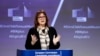 FILE - European Commission Vice President Dubravka Suica speaks during a press conference on the Child Rights Package at EU headquarters in Brussels, May 11, 2022.