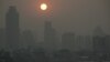High air pollution levels cloud the Bangkok skyline on Feb. 15, 2024. 