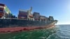 The Hong Kong-flagged container ship Joseph Schulte leaves port, amid Russia's attack on Ukraine, in Odesa, Ukraine, in this handout picture released Aug. 16, 2023. (Ukrainian Deputy Prime Minister Oleksandr Kubrakov via Facebook/Reuters)