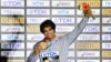 India's Neeraj Chopra celebrates winning gold in the men's javelin throw at the World Athletics Championship, Budapest, Hungary, Aug. 27, 2023.