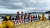 Activists take part in a protest against Japan releasing treated radioactive water from the wrecked Fukushima nuclear power plant into the Pacific Ocean, in Busan, South Korea.