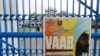 FILE - A poster advertising a tribute for Hardeep Singh Nijjar is displayed at a temple in Surrey, British Columbia, Canada, on Sept. 19, 2023. India and Canada expelled six of each other's diplomats Oct. 14, 2024, in a dispute related to Nijjar's death. 