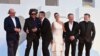 FILE- (From L) Producer Jaume Roures, director Mariano Cohn, actors Antonio Banderas, Penelope Cruz, Oscar Martinez and director Gaston Duprat, Sept. 4, 2021 at 78th Venice Film Festival.
