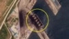 북한 라진항에서 17일 190m 길이의 초대형 선박이 포착됐다. 사진=Planet Labs