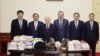 Pertemuan pimpinan Vietnam Nguyen Phu Trong, To Lam, Tran Thanh Man, 18 Mei 2024. Majelis Nasional Vietnam kembali berkumpul dalam pertemuan ketujuh pada Senin (20/5) untuk memberikan suara bagi penunjukan presiden baru