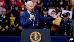 President Joe Biden speaks at the Arnaud C. Marts Center on the campus of Wilkes University, Aug. 30, 2022, in Wilkes-Barre, Pennsylvania.