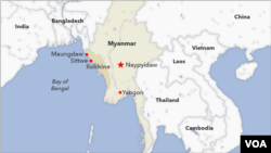মিয়ানমারের মানচিত্র 
