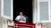 Pope Francis speaks during Regina Caeli prayer, in Saint Peter's Square at the Vatican, May 1, 2022. (Vatican Media/­Handout via Reuters)