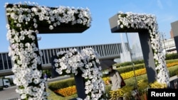 Visitors are seen at the Peace Memorial Museum, ahead of the G7 summit, in Hiroshima
