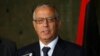 Libyan's Prime Minister Ali Zeidan speaks to the media during a press conference in Rabat, Morocco, Oct. 8, 2013. 