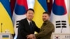 တောင်ကိုရီးယားသမ္မတနဲ့ ယူကရိန်းသမ္မတ Kyiv မြို့မှာတွေ့ဆုံစဉ်