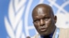FILE - Chairman of the U.N Commission of Inquiry on Burundi, Doudou Diene, speaks during a press conference to present a fresch report on rights violations in the country, Sept. 4, 2019 in Geneva, Switzerland..