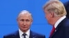 Shugaban Rasha, Vladimir Putin (Hagu) shugaba Trump, (Dama)