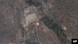 지난해 6월 북한 풍계리 핵 실험장 위성사진. (자료사진)