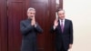 India's External Affairs Minister Subrahmanyam Jaishankar, left, and Chinese Foreign Minister Wang Yi 