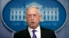 FILE - Defense Secretary Jim Mattis speaks during the daily press briefing at the White House, in Washington, Feb. 7, 2018. 