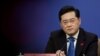 Chinese Foreign Minister Qin Gang at a news conference in Beijing