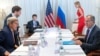 FILE - U.S. Secretary of State John Kerry (L) and Russian Foreign Minister Sergei Lavrov (R) during a bilateral meeting focused on the Syrian crisis in Geneva, Switzerland, August 26, 2016.