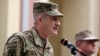 FILE - U.S. Army General John Nicholson speaks during a change of command ceremony in Resolute Support headquarters in Kabul, Afghanistan, March 2, 2016. 