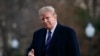 Shugaban Amurka Donald Trump ranar 8 ga watan Fabrarirun 2019 a farfajiyar Fadar White House