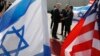 U.S. Defense Secretary James Mattis (3rd right) bids farewell to Israeli military dignitaries as he departs from Ben Gurion International Airport, Tel Aviv, Israel, April 21, 2017. 