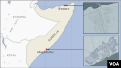 সোমালিয়ার মানচিত্র। 