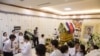 ទិដ្ឋភាពនៃពិធីបុណ្យសពរបស់ លោក សុខ អាន ប្រារព្ធតាមប្រពៃណី នៅគេហដ្ឋានលោក សុខ អាន នៅរាជធានីភ្នំពេញ​ ថ្ងៃទី ១៦ ខែមិនា ឆ្នាំ២០១៧។ (ខាន់ សុគុំមនោ/ VOA)