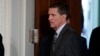 Mike Flynn arrives for a news conference in the East Room of the White House in Washington, Feb. 13, 2017. 