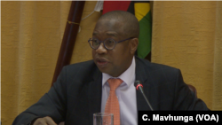 Mthuli Ncube, Zimbabwe’s finance minister in Harare, insists Oct. 25, 2018, that the bond notes will remain at par with the U.S. dollar, though on the market it continues to lose value and is now trading close to 4 to 1 U.S. dollar.