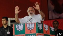 FILE - Indian Prime Minister Narendra Modi. The Indian leader’s five-day visit to Mozambique, South Africa, Tanzania and Kenya follows a major summit in New Delhi last year with around 50 African heads of state.