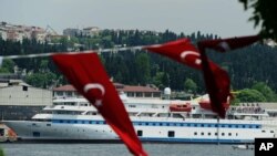 Turkish aid ship, the Mavi Marmara, is seen in Istanbul, Turkey on May 30, 2011.