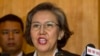 FILE - Yanghee Lee, U.N. special rapporteur on human rights in Myanmar, says freedoms of expression, assembly and association have been stifled in the country.