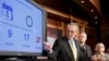 Sen. Charles Schumer, D-N.Y. points to a countdown clock during a news conference on Capitol Hill in Washington, Sept. 30, 2013, after the Senate rejected conditions that House Republicans attached to a temporary spending bill. 