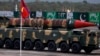 A Pakistani-made Shaheen-III missile, capable of carrying nuclear war heads, loaded on a trailer rolls down during a military parade to mark Pakistan's Republic Day in Islamabad, Pakistan, March 23, 2016. 