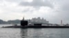 The USS Michigan submarine arrives in Busan, South Korea, April 25, 2017.