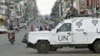 FILE - United Nations peacekeepers patrol along a street in Monrovia, Liberia, Nov. 8, 2011. Missions in Haiti, Liberia, Ivory Coast and Mali accounted for nearly 40 percent of peacekeeper-related abuse allegations in 2015.