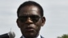 Le président Obiang Nguema lors de son arrivée à l'aéroport Viru Viru, en Guinée équatoriale, le 22 novembre 2017.