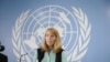 FILE - UN Rights Envoy Rhona Smith speaks to journalists during a press conference summarizing her 10 day visit to Cambodia. The Press Conference focusing on late situation of human rights and democracy process in Cambodia is conducted at OCHR office in Phnom Penh on August 18, 2017. (Neou Vannarin/VOA Khmer)