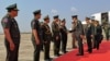Gen. Apirat Kongsompong, Commander-in-chief of the Royal Thai Army,​ arrived in Pochentong air base in Phnom Penh, Cambodia, January 29, 2019. (Courtesy of Royal Thai Embassy Phnom Penh) 