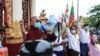 ရန်ကုန်မှာ အစိုးရနှုတ်ထွက်ပေးဖို့ သံဃာတော်အချို့ ဆန္ဒပြ။