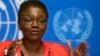 U.N. humanitarian chief Valerie Amos speaks at a news conference on Ebola at the United Nations in Geneva, Sept. 16, 2014.