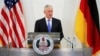 U.S. Defence Minister James N. Mattis talks at a press conference before the commemoration of the 70th anniversary of the Marshall Plan at the George C. Marshall Center in Garmisch-Partenkirchen, Germany, June 28, 2017. 