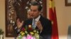 Wang Yi, Minister of Foreign Affairs of the People's Republic of China​ talks to press during an official talk with Prak Sokhonn, Minister of Ministry of Foreign Affairs ​and International Cooperation on Friday 22th, April 2016 in Phnom Penh. ( Leng Len/VOA Khmer)