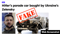 Screenshot of a fake Seattle Tribune webpage. 