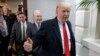 President Donald Trump and Health and Human Services Secretary Tom Price arrive on Capitol Hill in Washington, March 21, 2017, to rally support for the Republican health care overhaul by taking his case directly to GOP lawmakers. 