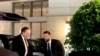 CEO Tesla Elon Musk tampak keluar dari kendaraannya dalam lawatan ke Beijing, China, Minggu, 28 April 2024. (Foto: Reuters TV/tangkapan layar)