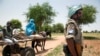 FILE - A UNAMID peacekeeper on patrol in Sudan.