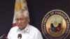 Philippine Foreign Affairs Secretary Albert Del Rosario has asked an international tribunal to intervene in its long-standing South China Sea territorial dispute with China, January 22, 2013.